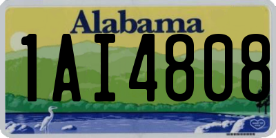 AL license plate 1AI4808