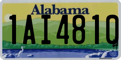 AL license plate 1AI4810