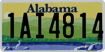 AL license plate 1AI4814