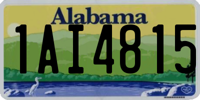 AL license plate 1AI4815