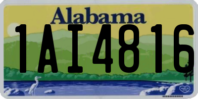 AL license plate 1AI4816