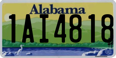 AL license plate 1AI4818