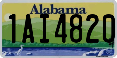 AL license plate 1AI4820