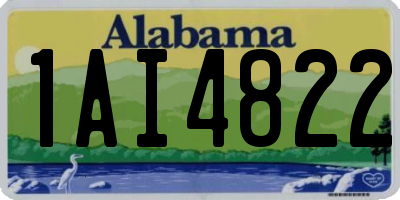 AL license plate 1AI4822