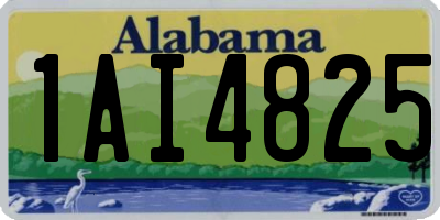 AL license plate 1AI4825
