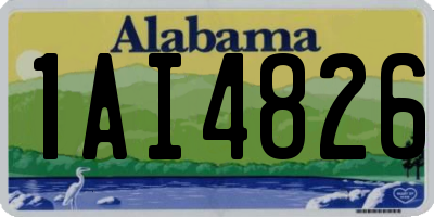 AL license plate 1AI4826