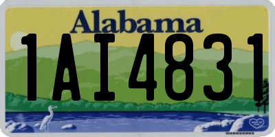 AL license plate 1AI4831