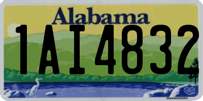 AL license plate 1AI4832