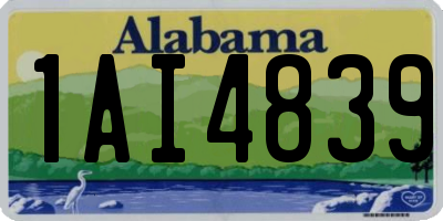 AL license plate 1AI4839