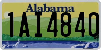 AL license plate 1AI4840