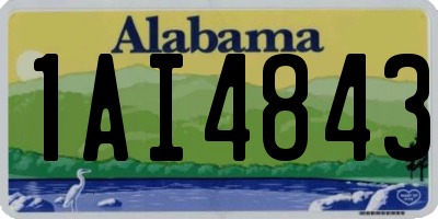 AL license plate 1AI4843