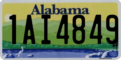 AL license plate 1AI4849