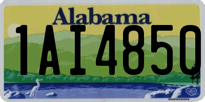 AL license plate 1AI4850