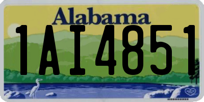 AL license plate 1AI4851