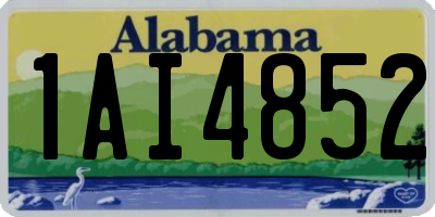 AL license plate 1AI4852