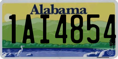 AL license plate 1AI4854