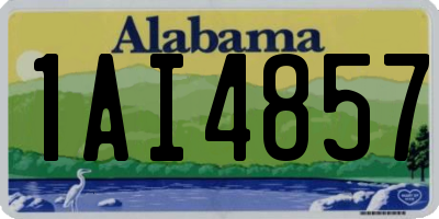 AL license plate 1AI4857
