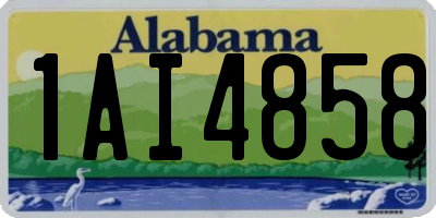 AL license plate 1AI4858