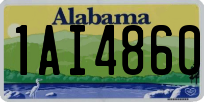 AL license plate 1AI4860