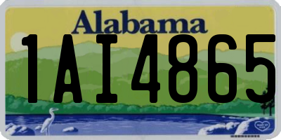 AL license plate 1AI4865