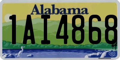 AL license plate 1AI4868
