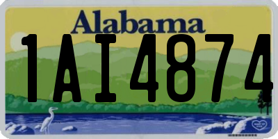 AL license plate 1AI4874