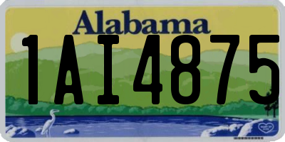 AL license plate 1AI4875