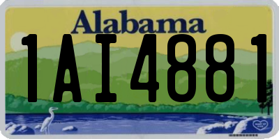 AL license plate 1AI4881