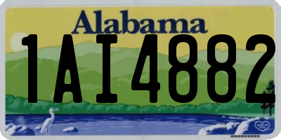 AL license plate 1AI4882