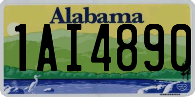 AL license plate 1AI4890