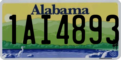 AL license plate 1AI4893