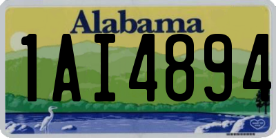 AL license plate 1AI4894