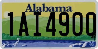 AL license plate 1AI4900