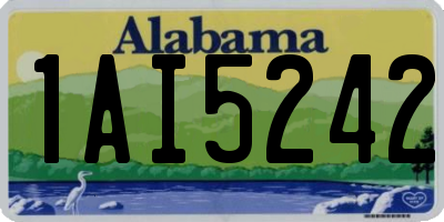 AL license plate 1AI5242