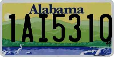 AL license plate 1AI5310