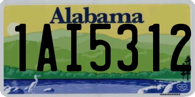AL license plate 1AI5312