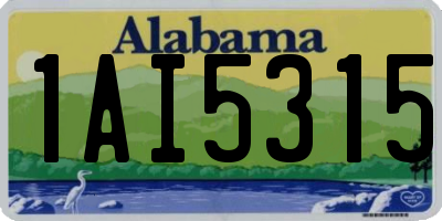 AL license plate 1AI5315