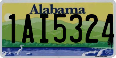 AL license plate 1AI5324