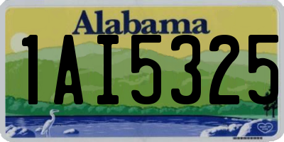 AL license plate 1AI5325
