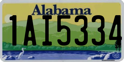 AL license plate 1AI5334