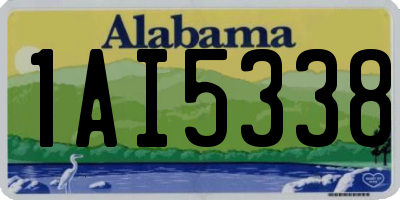 AL license plate 1AI5338