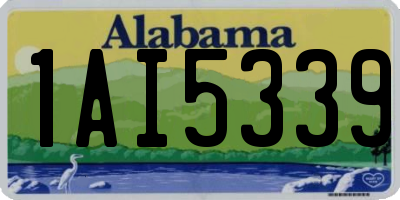 AL license plate 1AI5339
