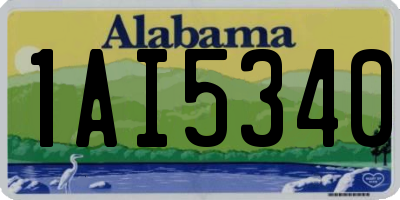 AL license plate 1AI5340