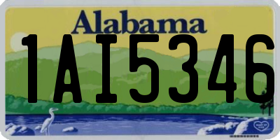 AL license plate 1AI5346