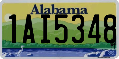 AL license plate 1AI5348