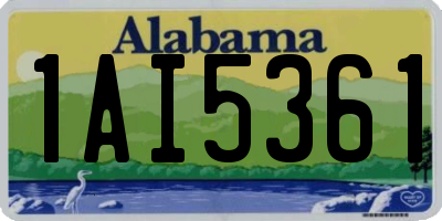 AL license plate 1AI5361