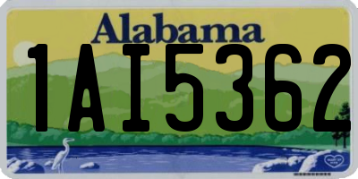 AL license plate 1AI5362