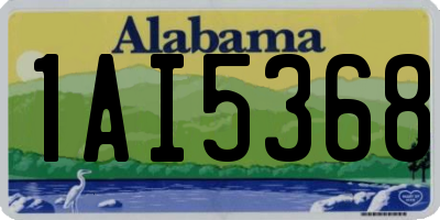 AL license plate 1AI5368