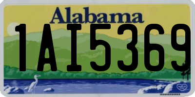 AL license plate 1AI5369
