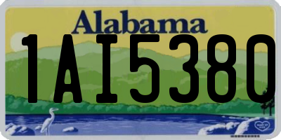 AL license plate 1AI5380